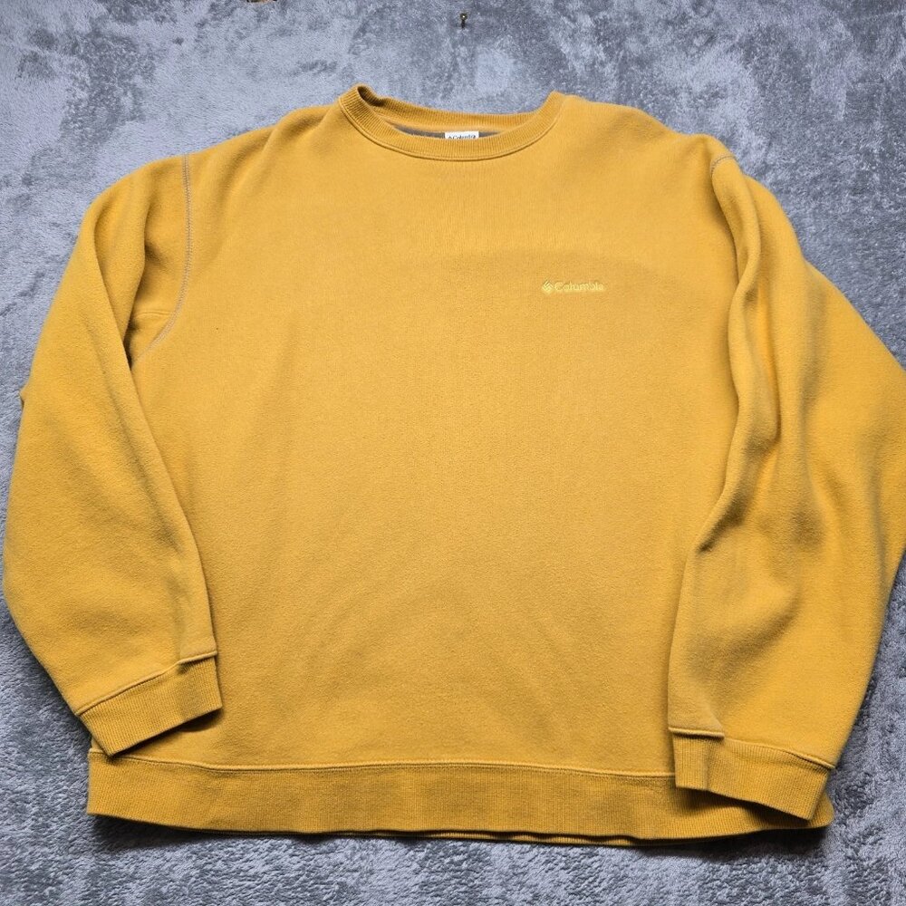 Columbia Crew Neck Sweatshirt Mens‎ XXL Raw Honey Long Sleeve Pull-Over Outdoor